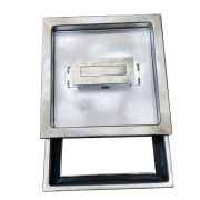 Nắp hút bể phốt inox 304 có gioăng cao su KT 20x20cm